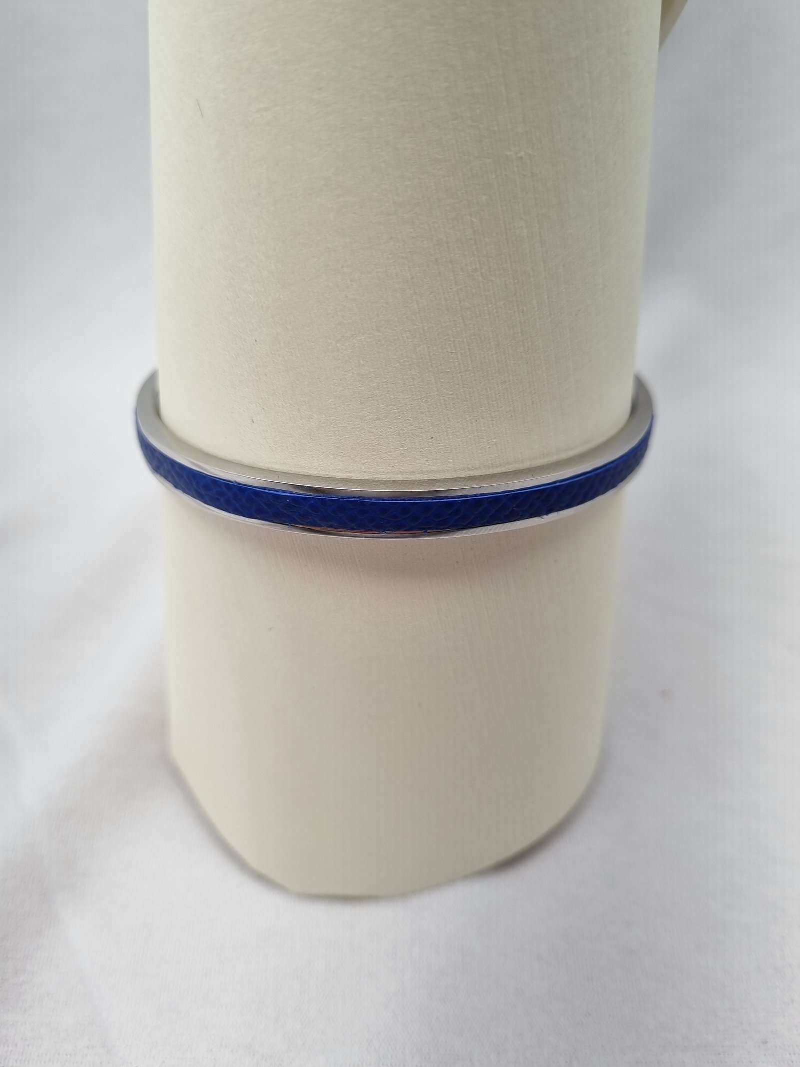 Blue Epsom Clasp Bracelet