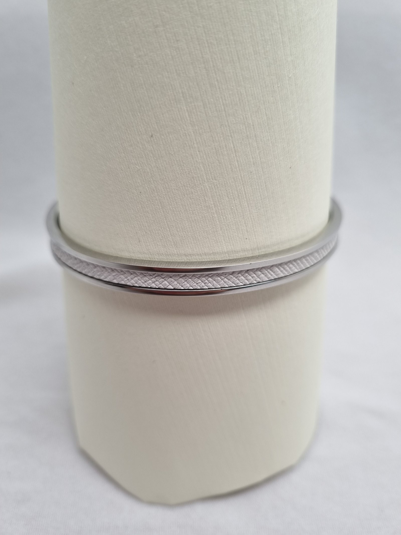 Cream Saffiano Clasp Bracelet