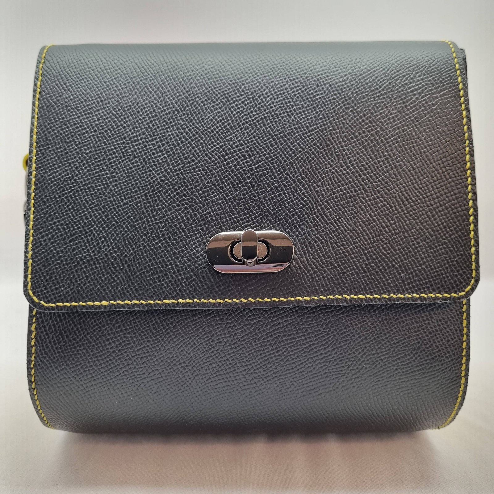 Black & Yellow Epsom Chestnut — Epsom leather bags