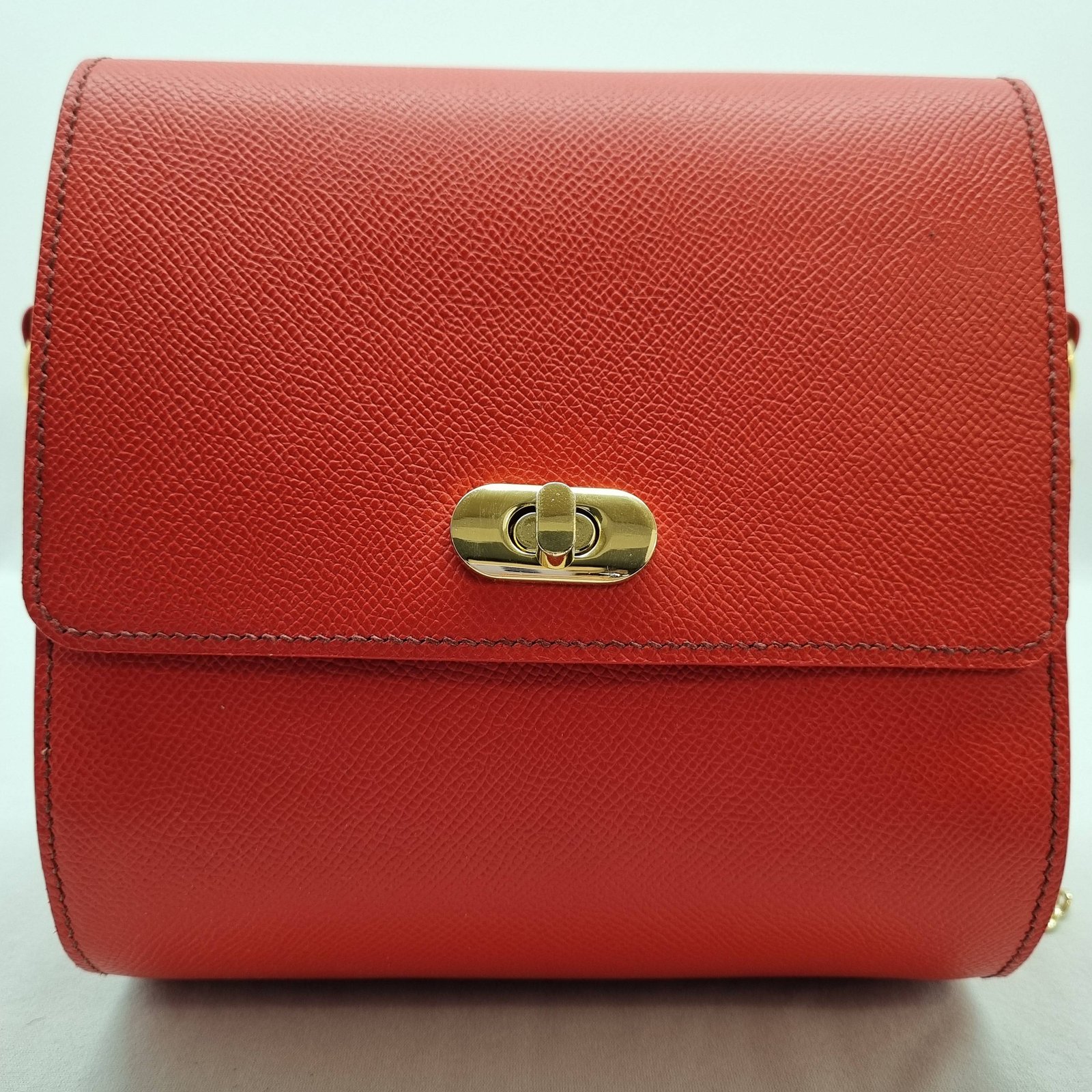 Rouge Epsom Chestnut — Epsom leather bags
