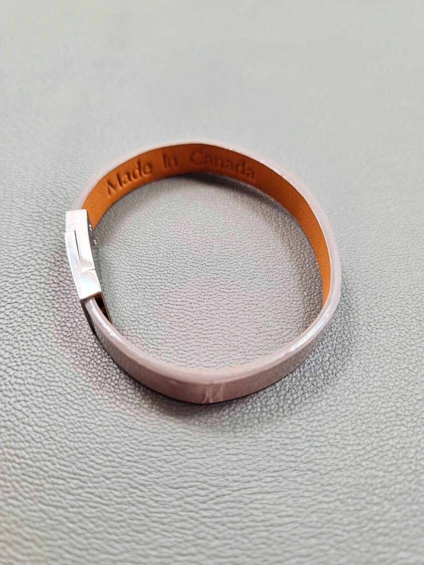 Grey Crocodile Leather Magnet Bracelet