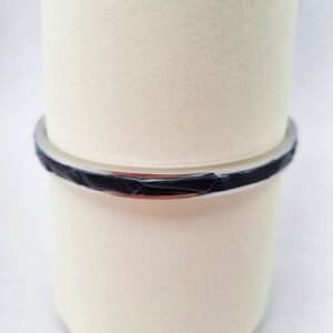 Luxury black crocodile clasp bracelet, made by Pila Luxuria in Canada.