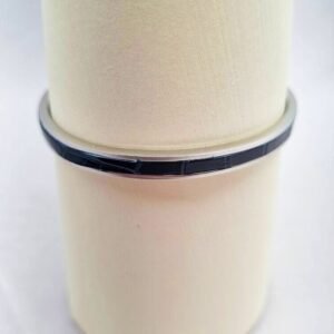 Luxury denim blue crocodile clasp bracelet, made by Pila Luxuria in Canada.