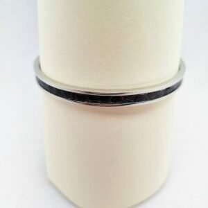 Luxury black python clasp bracelet, made by Pila Luxuria in Canada.