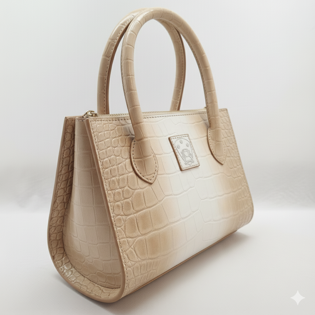 Concept render for the Pila Luxuria Himalayan Crocodile Tulip Handbag