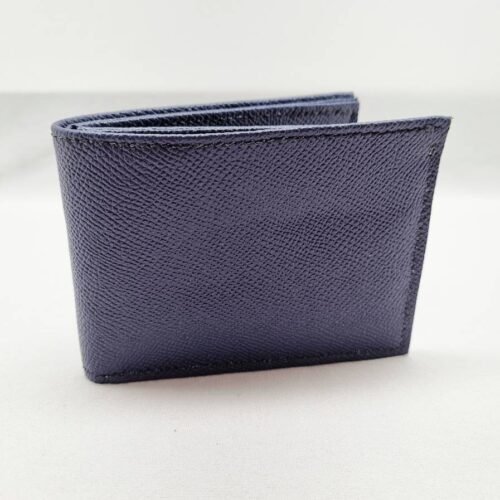 Pila Luxuria Asset Leather Wallet in blue epsom front view.